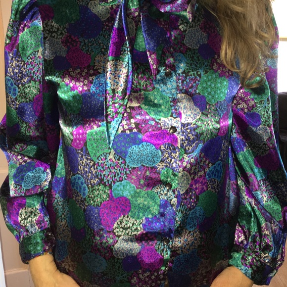 Vintage 80’s PussyBow Blouse -SOLD- - Picture 2 of 6